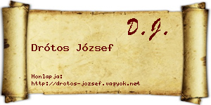 Drótos József névjegykártya