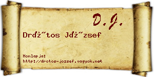 Drótos József névjegykártya