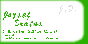 jozsef drotos business card